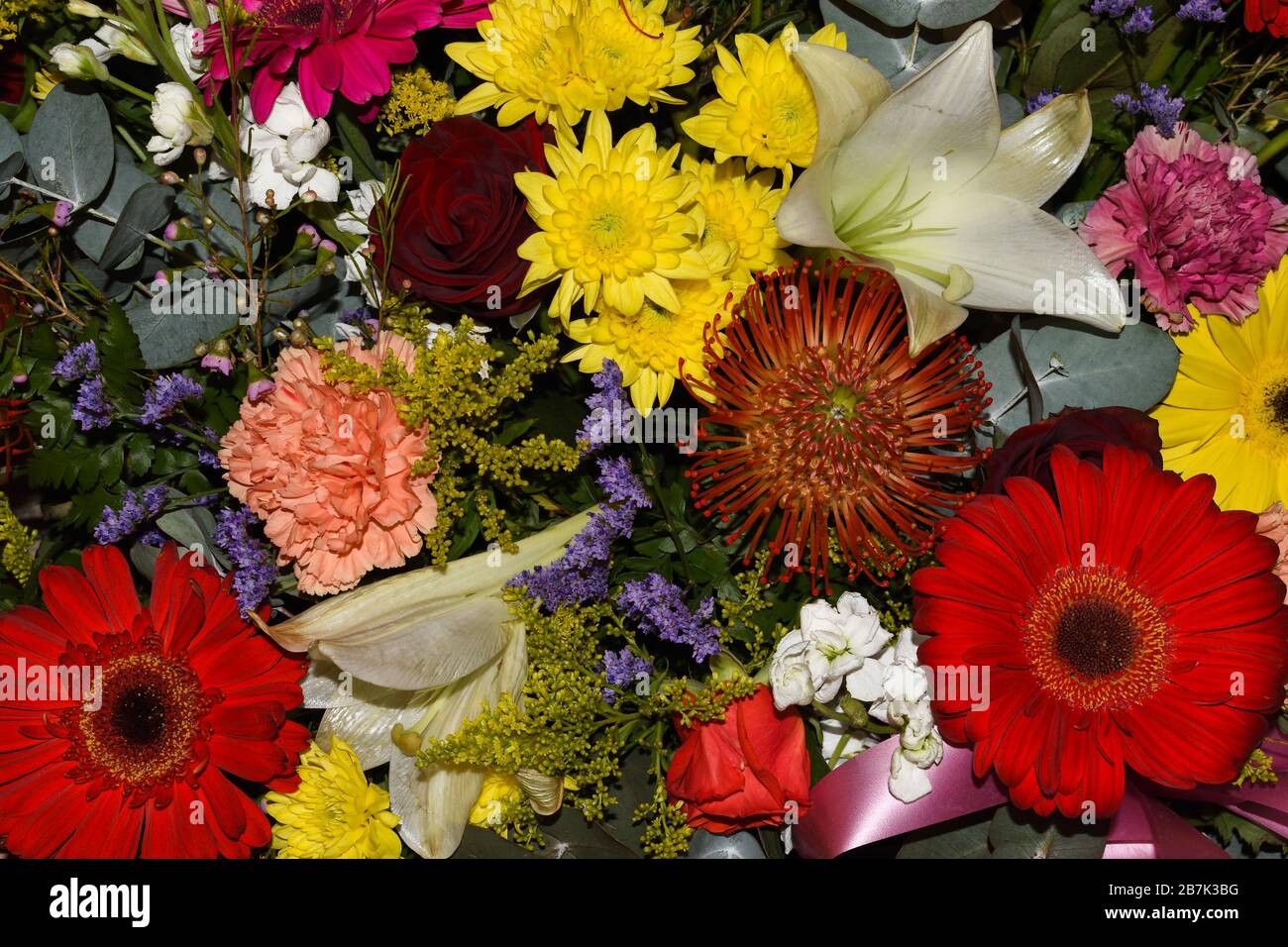 Lebhaft Duftende Blumenarrangement Stockfoto