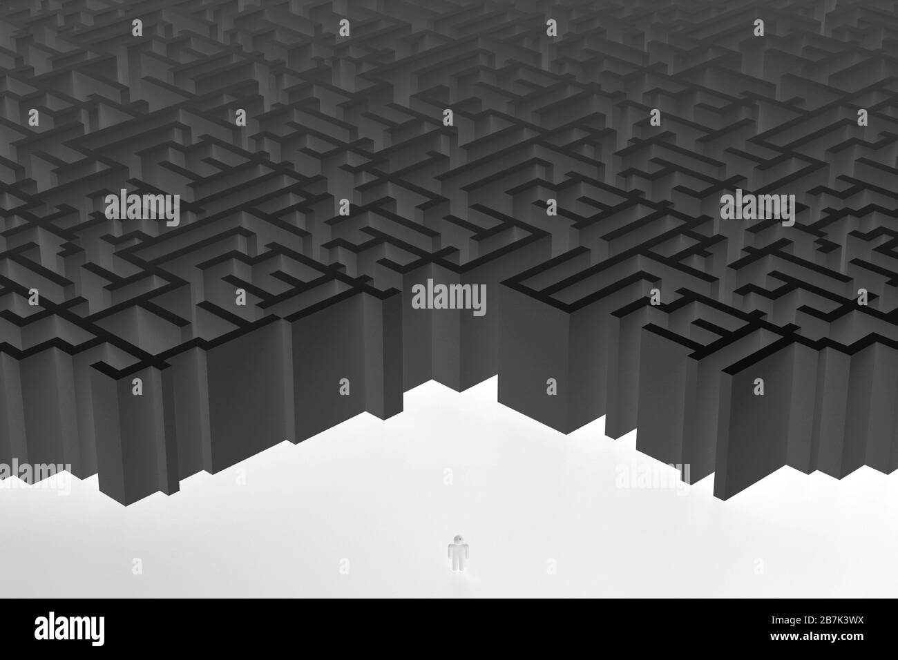 3D Labyrinth Konzept Stockfoto