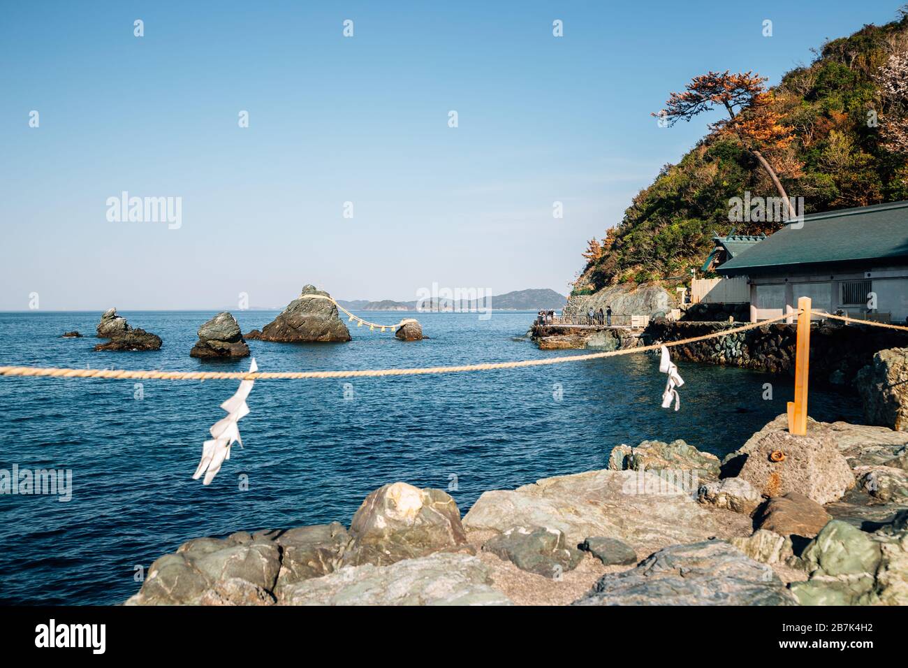 Meoto IWA Rocks und blaues Meer in ISE, Mie, Japan Stockfoto