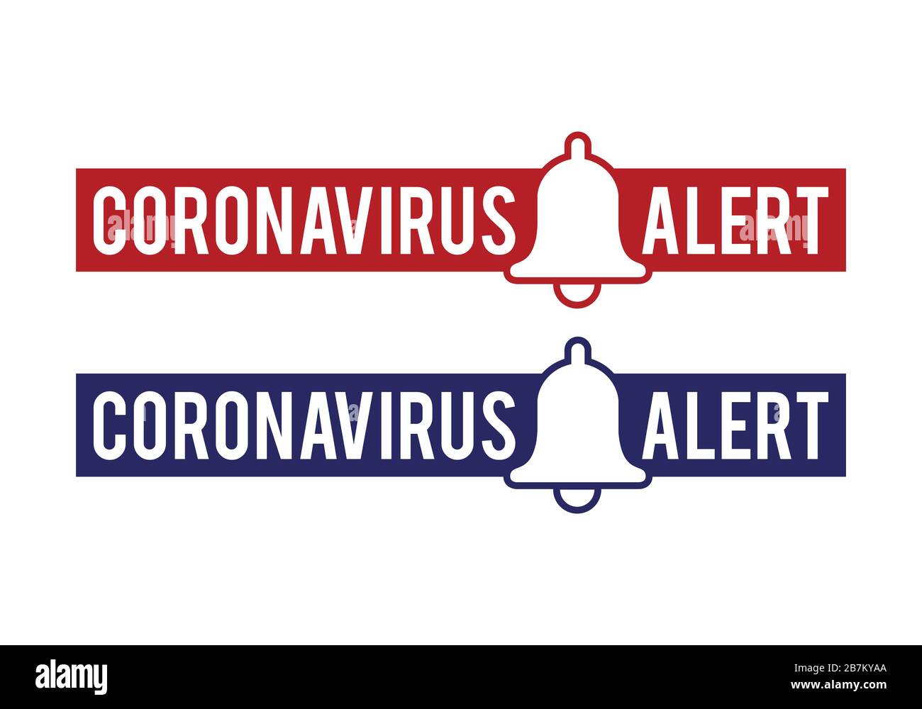 Symbol für das Warnzeichen des Corona-Virus. Covid-19, Corona-Virusinfektion-Emblem für flache Vektorgrafiken. Stock Vektor