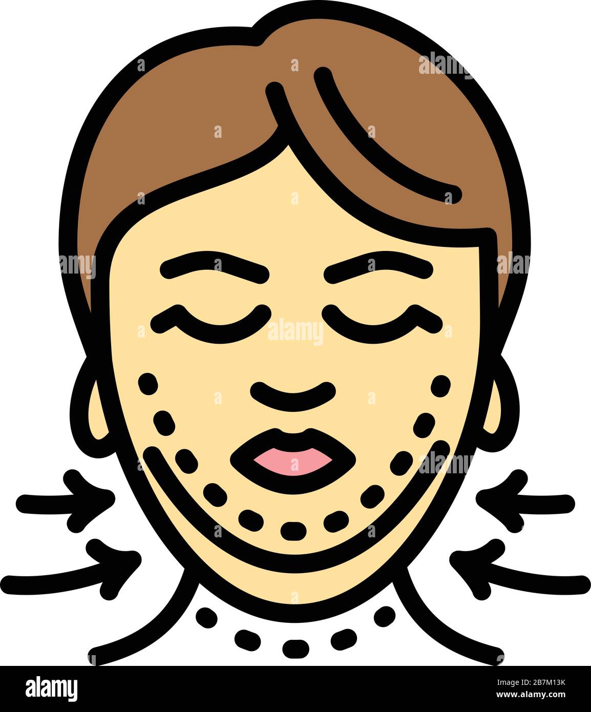 Symbol für Gesichtskorrektur. Vektorsymbol für die Gesichtskorrektur für das Webdesign, isoliert auf weißem Hintergrund Stock Vektor