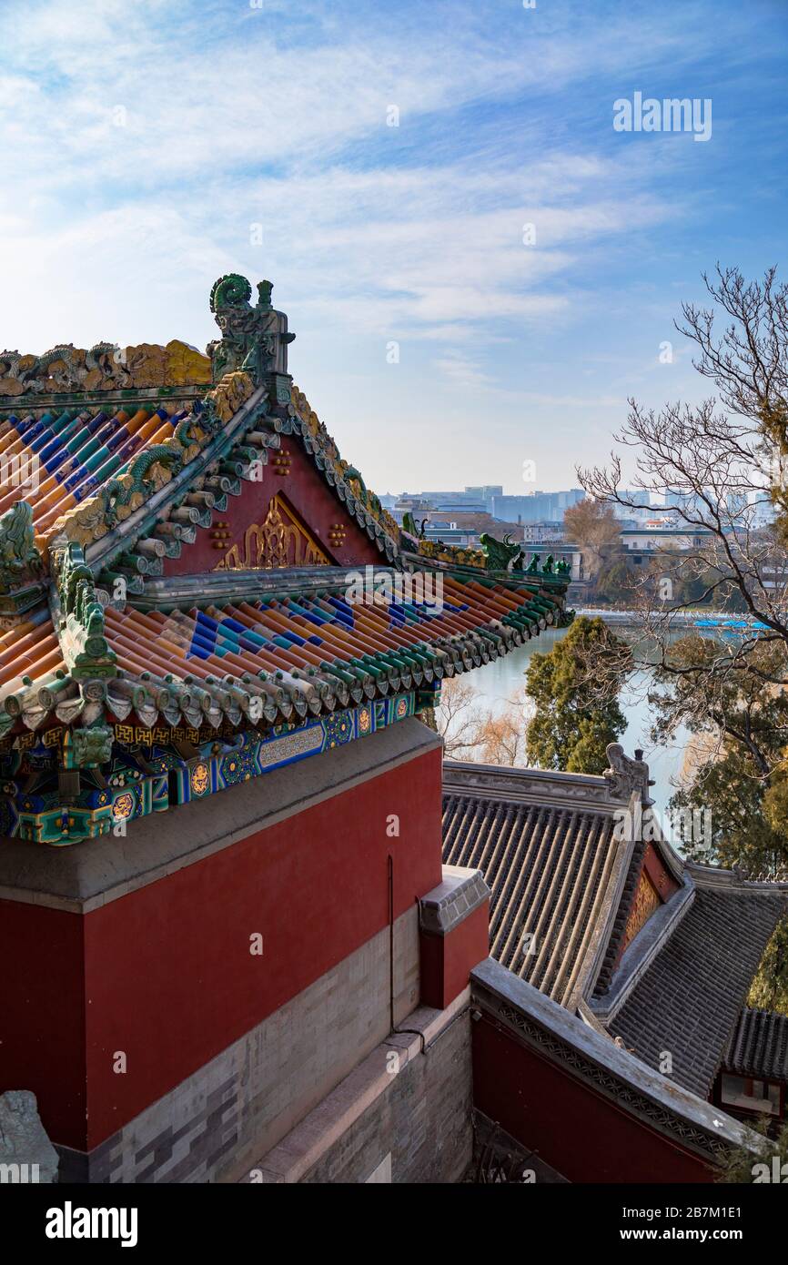 Yuexin-Palast im Beihai-Park, Peking, China Stockfoto