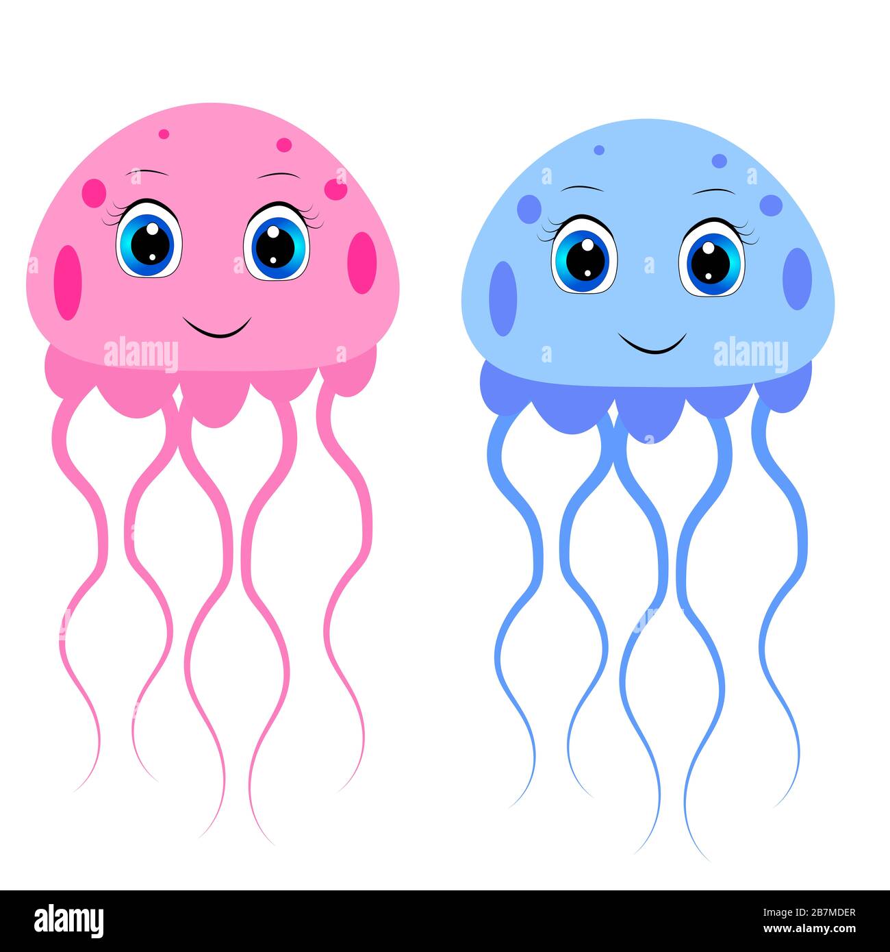 Süßer Quallen Cartoon Stockfoto