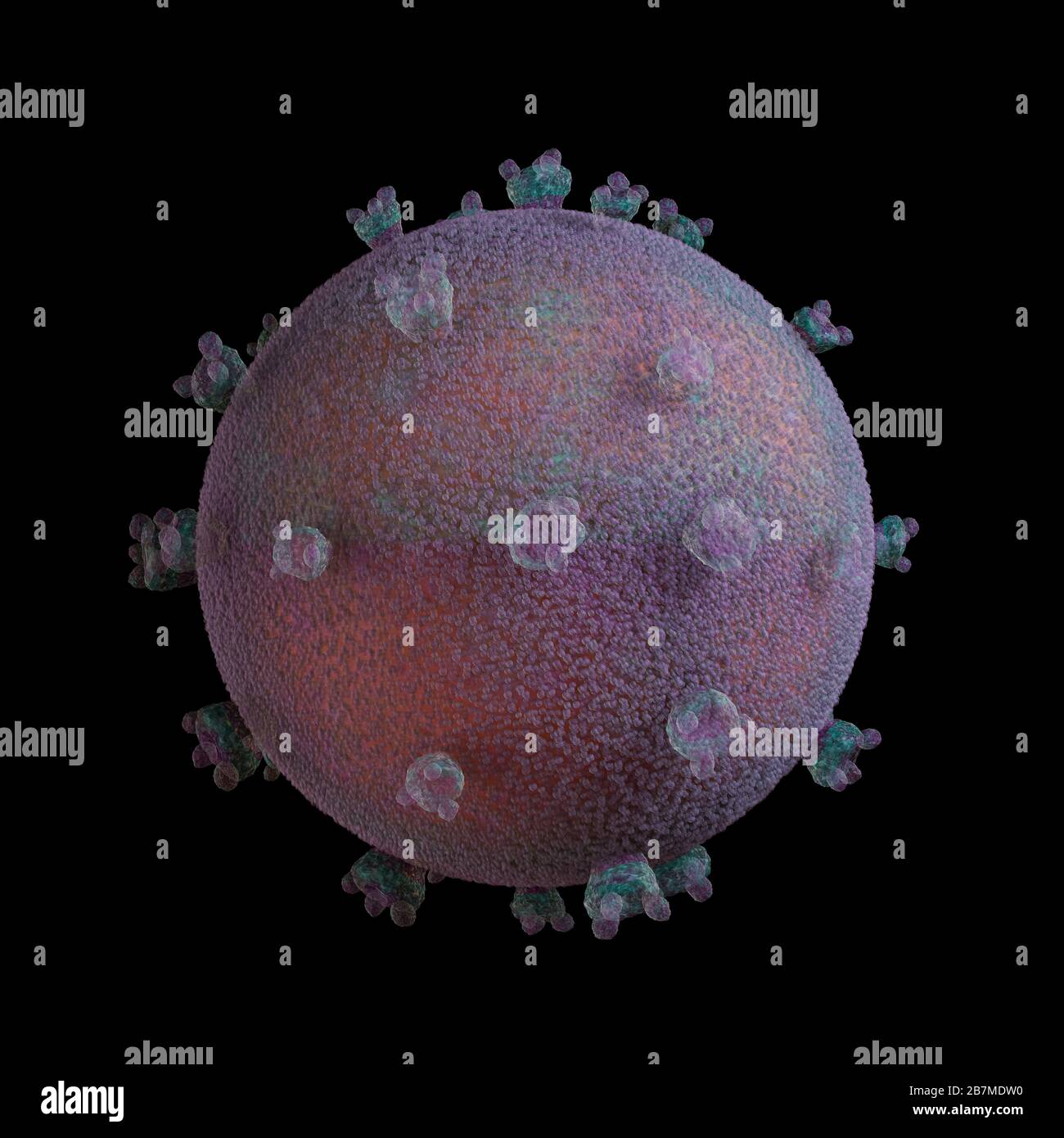 COVID-19 SARS, Coronavirus, SARS-COV, SARS COV, Virus 2020, MERS-COV, chinese Virus 2019-nCoV - 3D Rendering Stockfoto