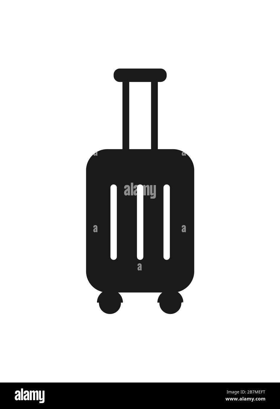 Koffersymbol. Stock Vector Illustration, einfaches Design für Logo, Website oder App Stock Vektor