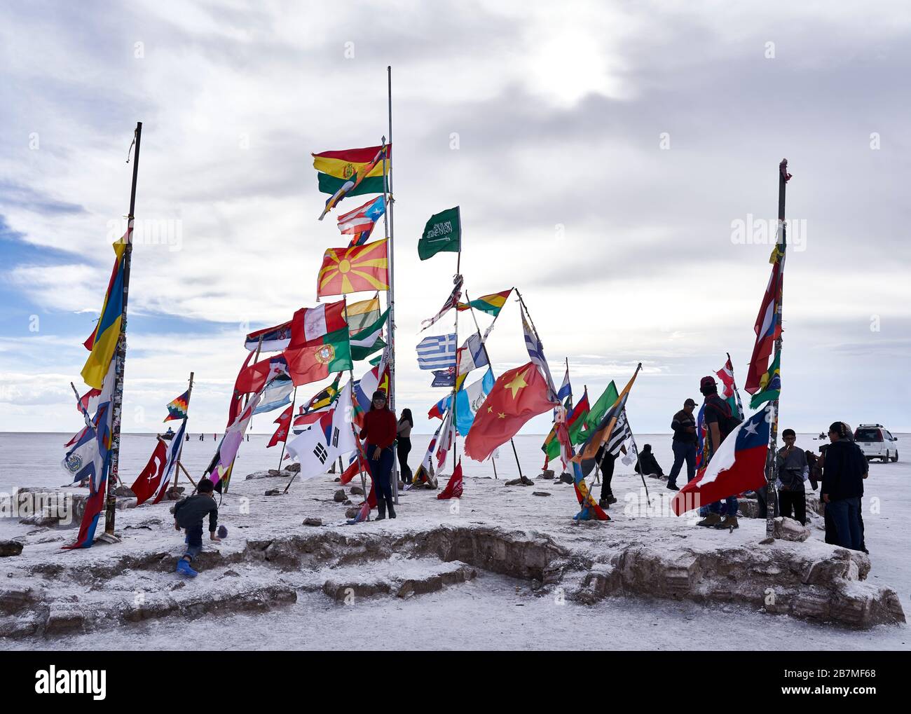 Salar de Uyuni Bolivien Stockfoto