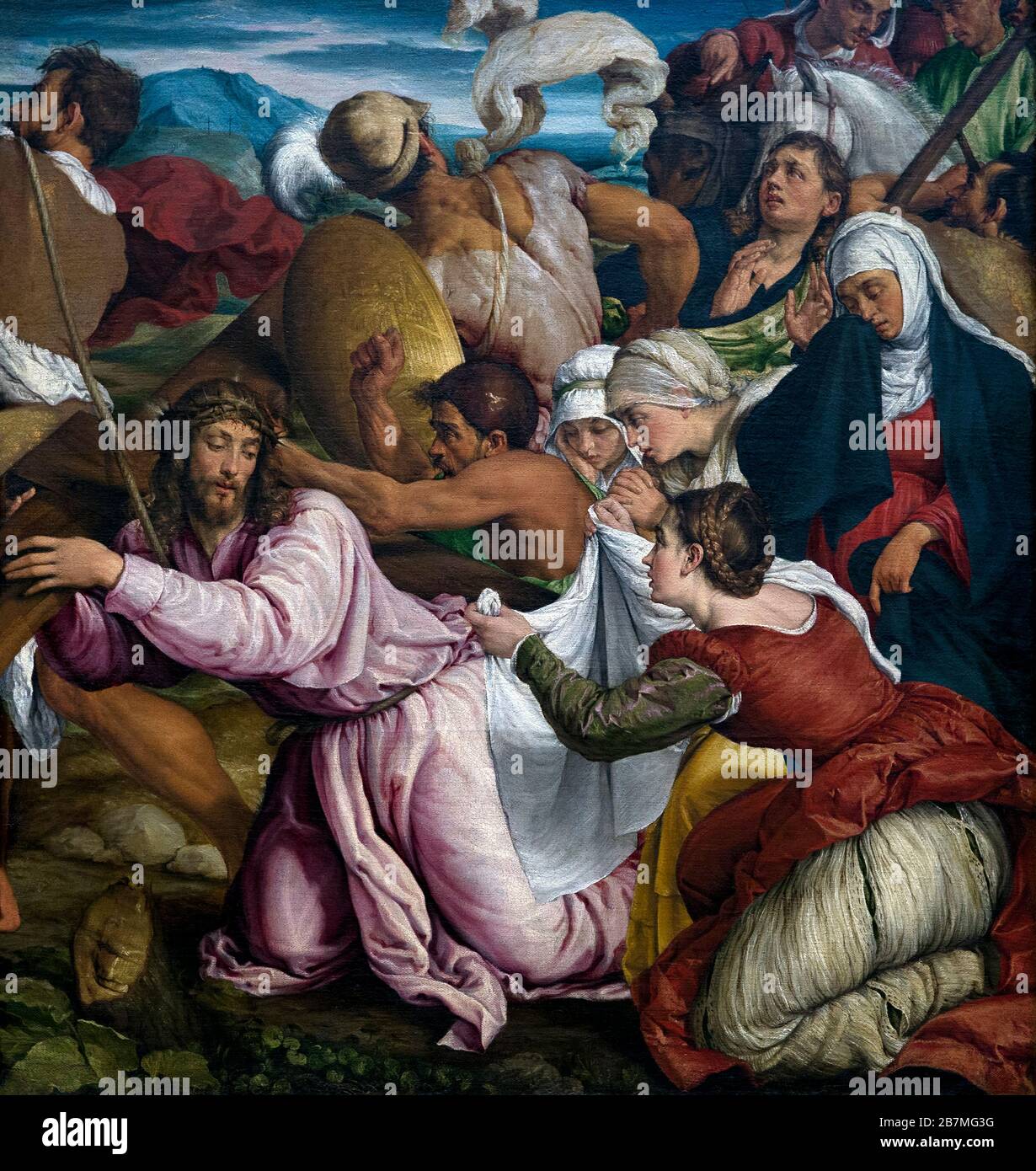 Der Weg nach Calvary, Jacopo Bassano, ca. 1545, Stockfoto