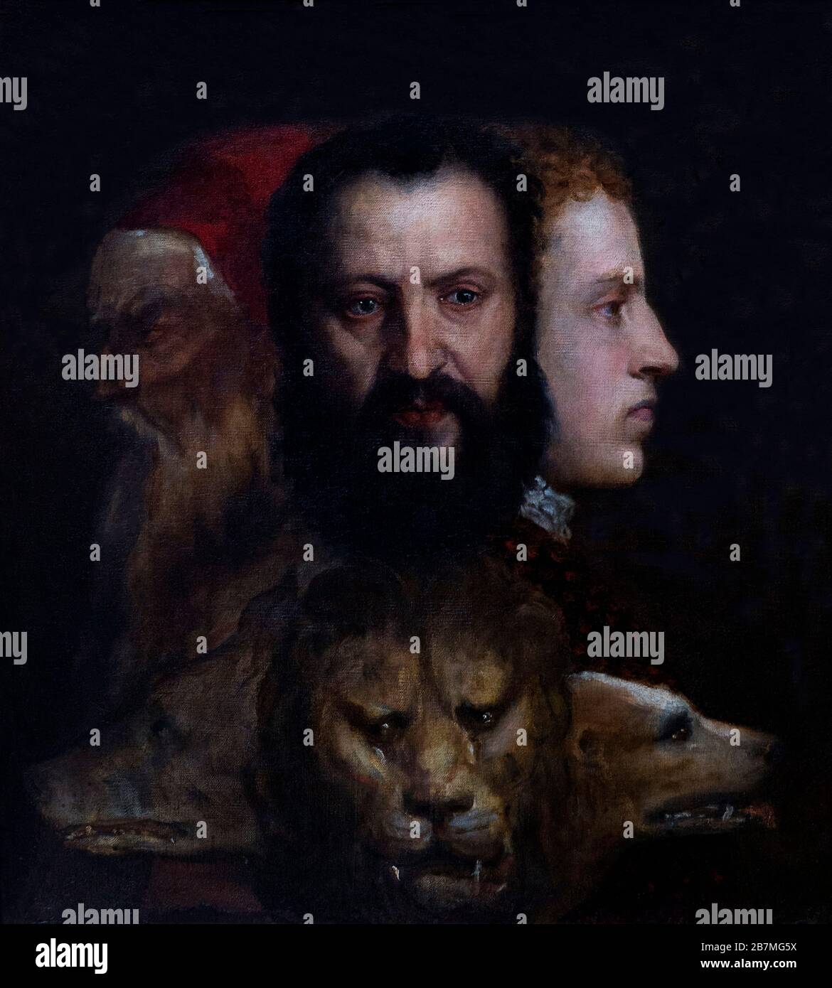 Eine Allegorie der Besonnenheit, Titian, 1550-1565, Stockfoto