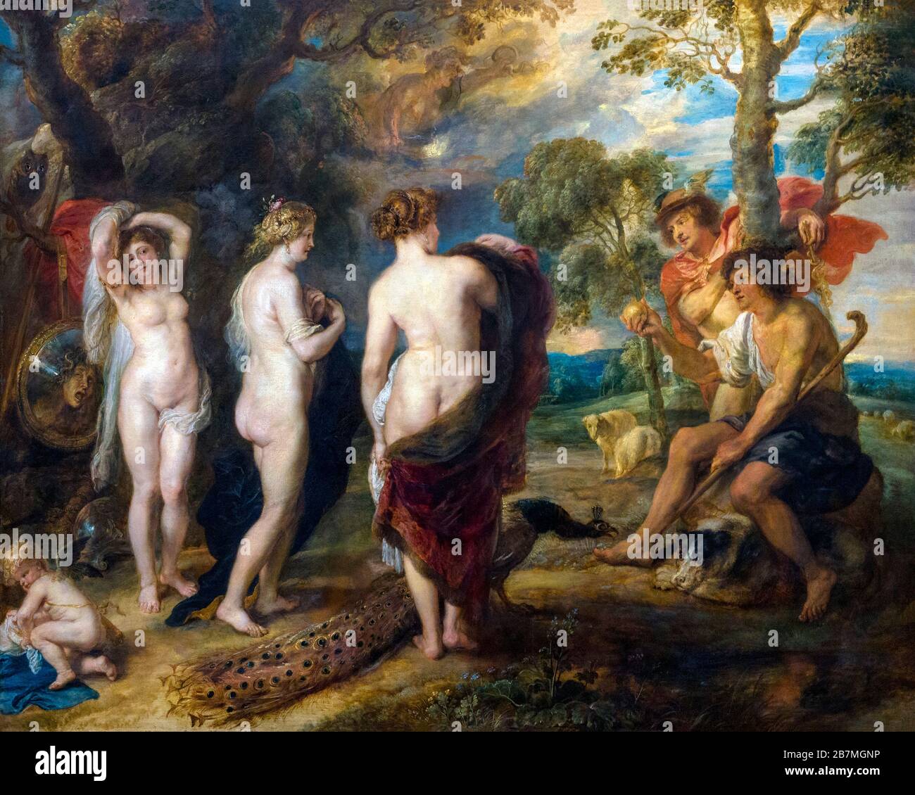 Urteil von Paris, Peter Paul Rubens, ca. 1632-5, Stockfoto