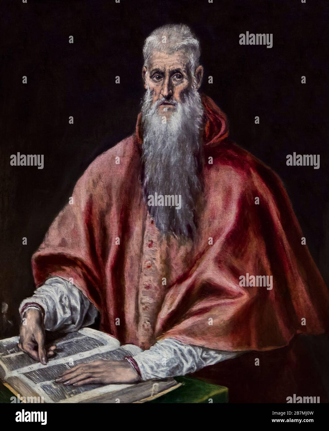 Der heilige Jerome als Kardinal, möglicherweise von El Greco, ca. 1590, Stockfoto