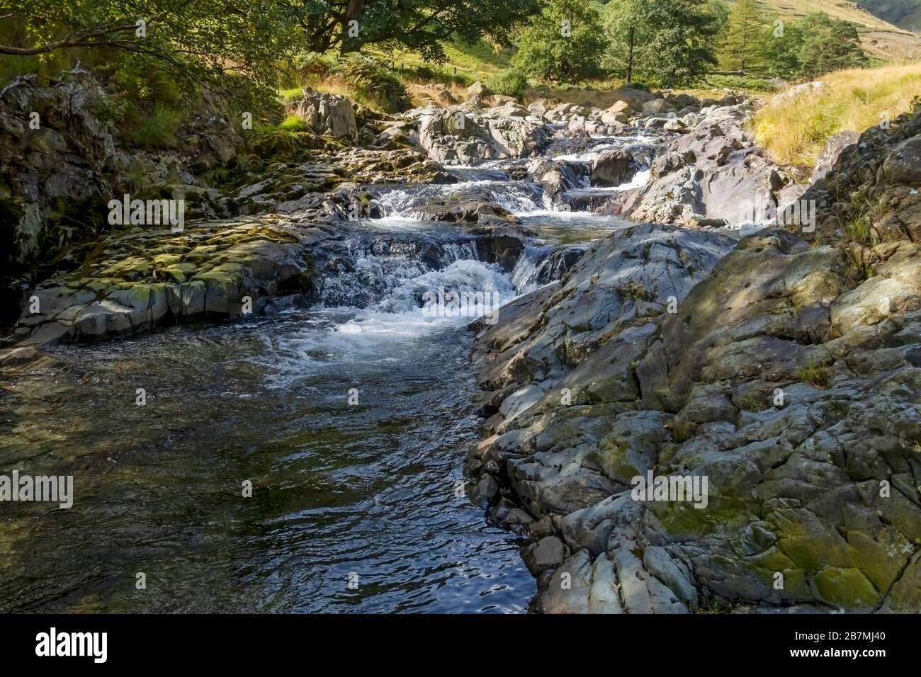 Glenridding Beck bei Ullswater im Sommer Lake District National Park Cumbria England Vereinigtes Königreich GB Großbritannien Stockfoto