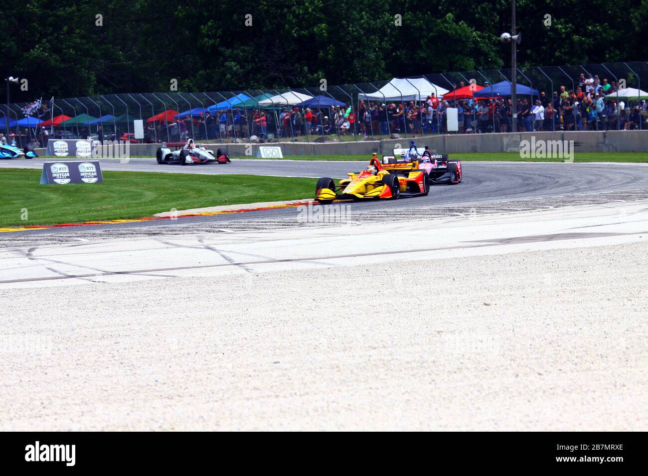 Elkhart Lake, Wisconsin - 23. Juni 2019: 28 Ryan Hunter-Reay, USA, Andretti Autosport, NTT Indycar Race at Road America. Stockfoto