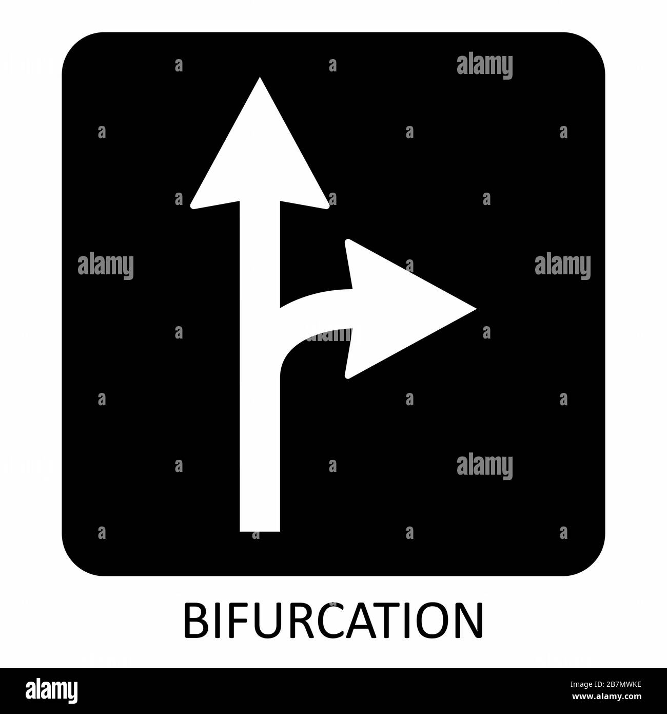 Symbol für Bifurkation Stock Vektor