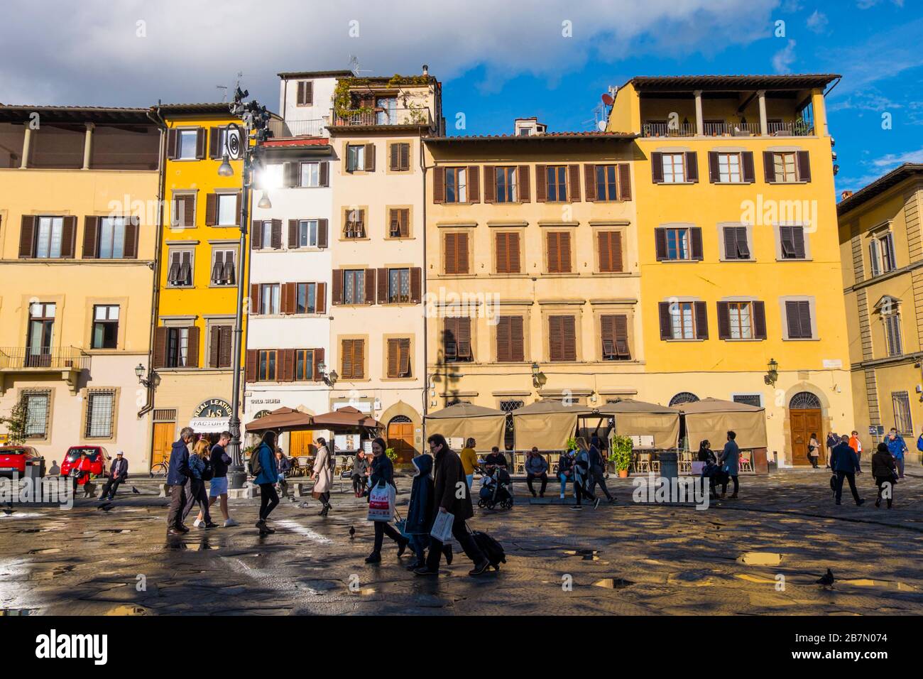 Piazza di Santa Croce, Florenz, Italien Stockfoto