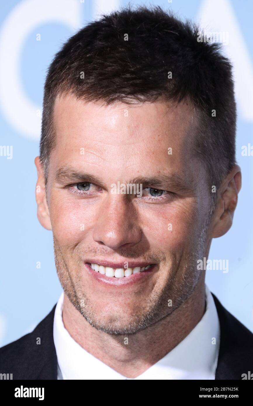 (AKTE) Tom Brady kündigt an, dass er die New England Patriots verlässt. American Football Quarterback Tom Brady kündigte Dienstag, 17. März 2020 an, dass er die New England Patriots verlassen und seine NFL-Karriere "woanders" in der nächsten Saison fortsetzen wird. BEVERLY HILLS, LOS ANGELES, KALIFORNIEN, USA - 21. FEBRUAR: Fußball-Quarterback Tom Brady kommt 2019 zum Hollywood for Science Gala, das am 21. Februar 2019 in einem Privathaus in Beverly Hills, Los Angeles, Kalifornien, USA veranstaltet wird. (Foto von Xavier Collin/Image Press Agency) Stockfoto