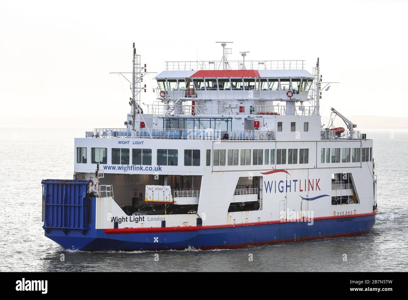 Wightlink Lymington nach Yarmouth Ferry Stockfoto