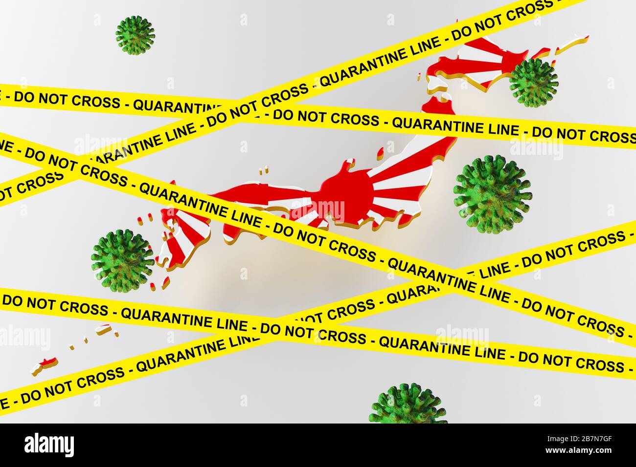Coronavirus Weltkarte Illustration. Covid-19 Coronavirus des mittleren Ostens für Atemwege. Coronovirus-Infektion aus China. 3D-Rendering Stockfoto