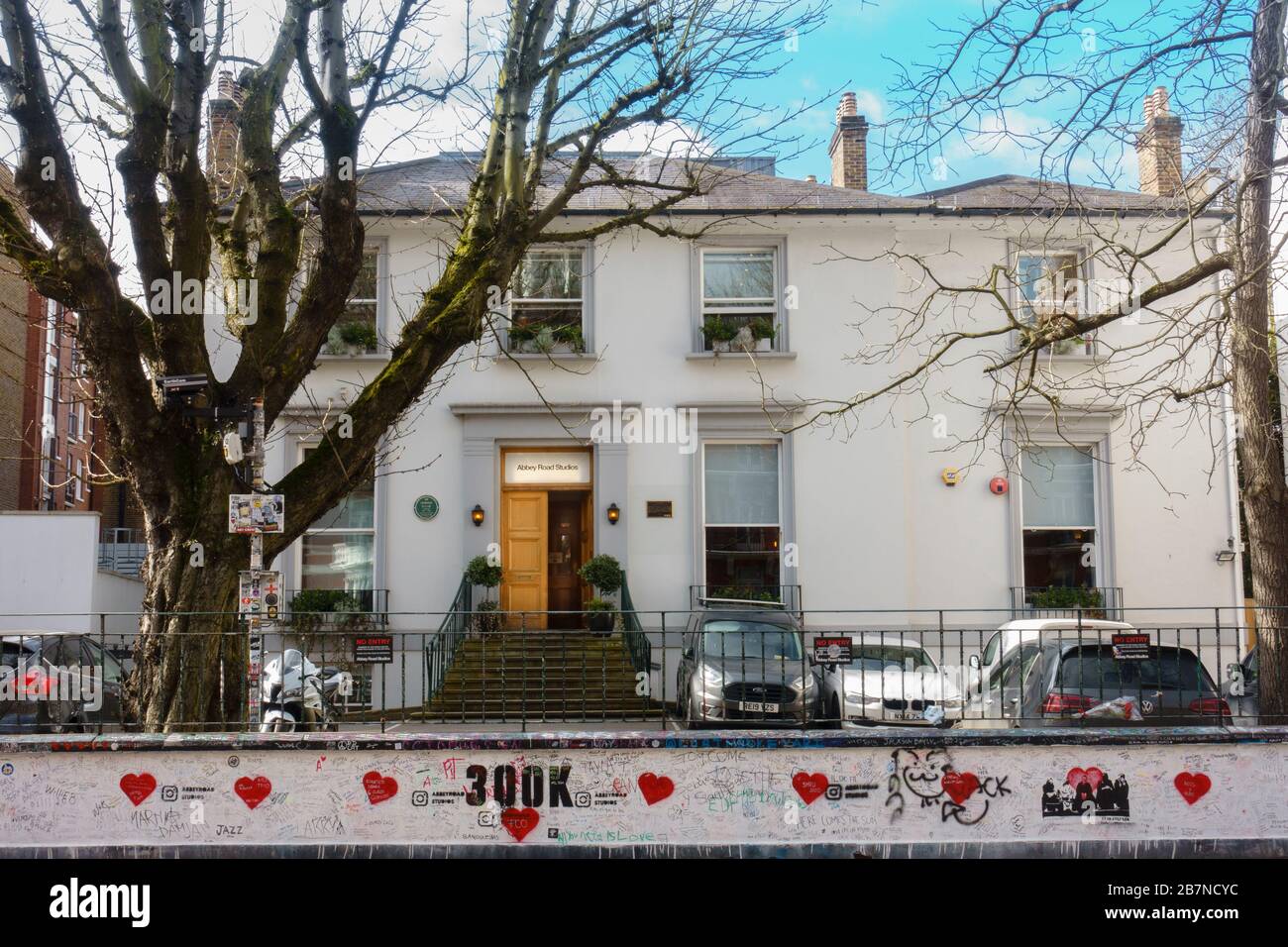 Großbritannien, England, London. Abbey Road Studios, in denen die Beatles und Pink Floyd Aufnahmen Stockfoto