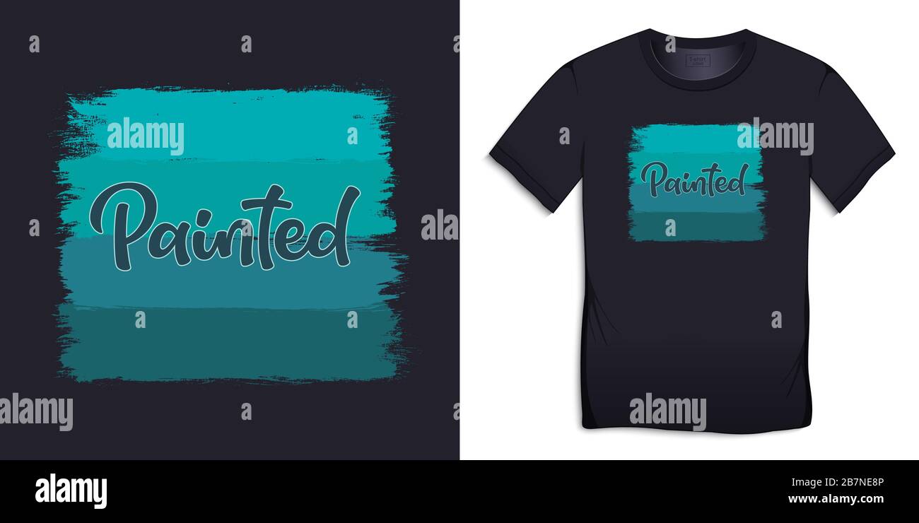 Auf T-Shirt Grafikdesign drucken, lackiert, isoliert auf Hintergrundvektor Stock Vektor