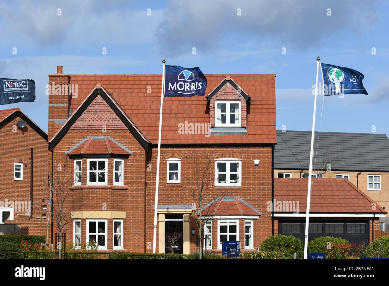 morris Homes zeigt nach Hause Stockfoto