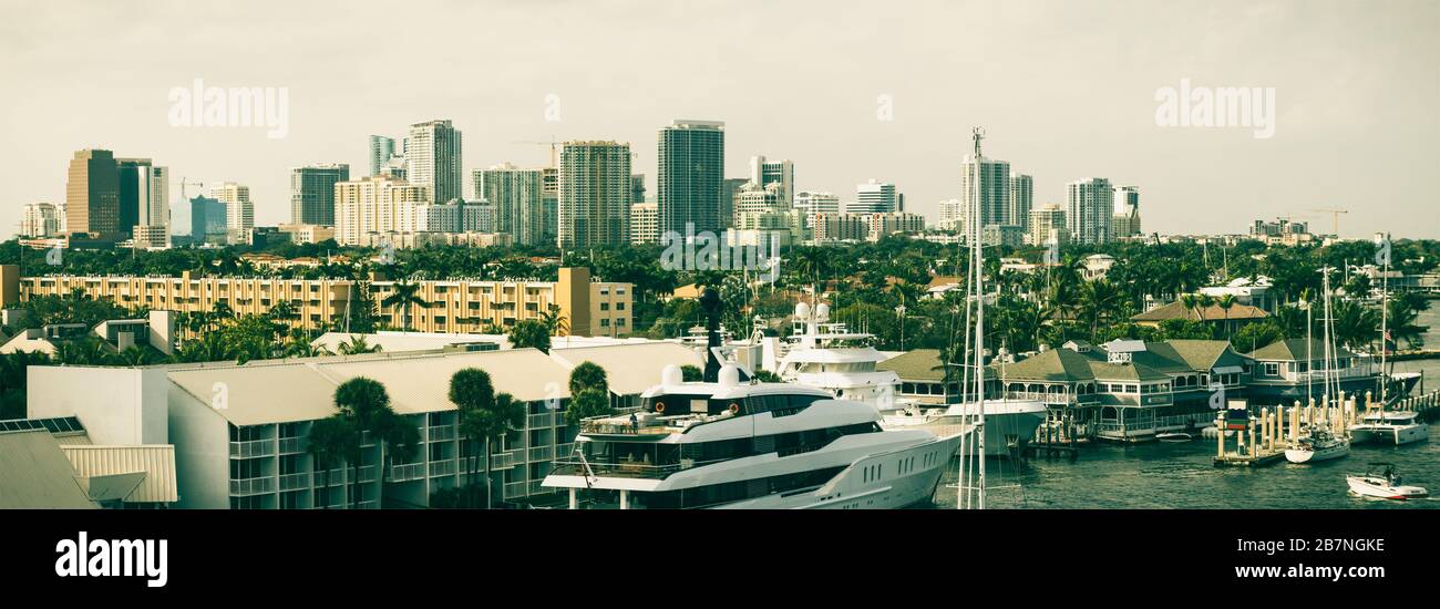 Skyline von Fort Lauderdale Stockfoto