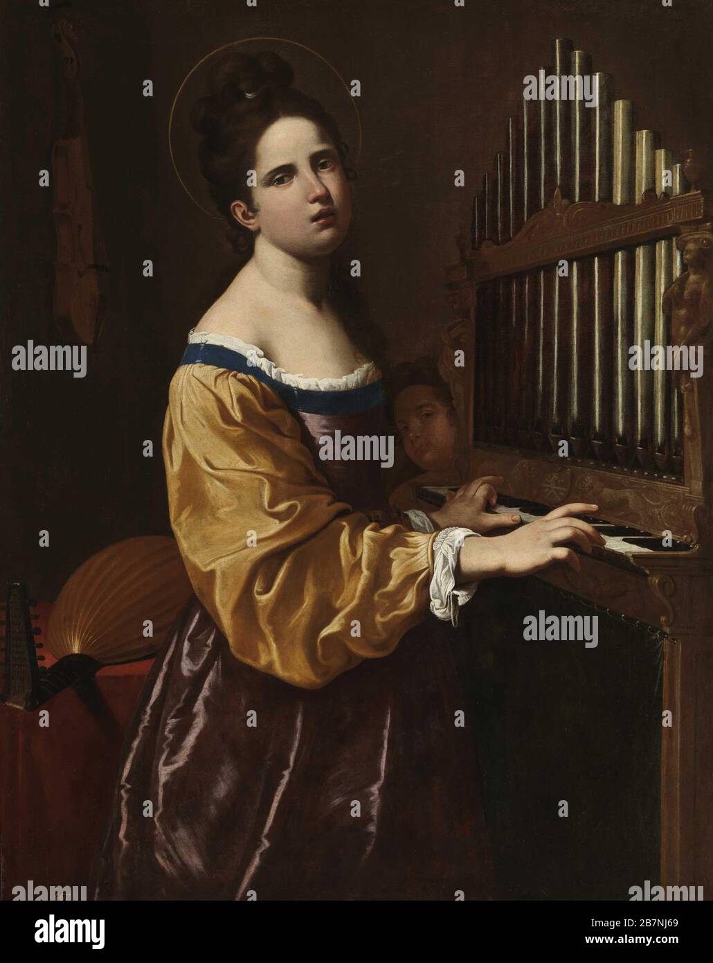 Die heilige Cecilia, nach 1611. Gefunden in der Sammlung des Museo del Prado, Madrid. Stockfoto