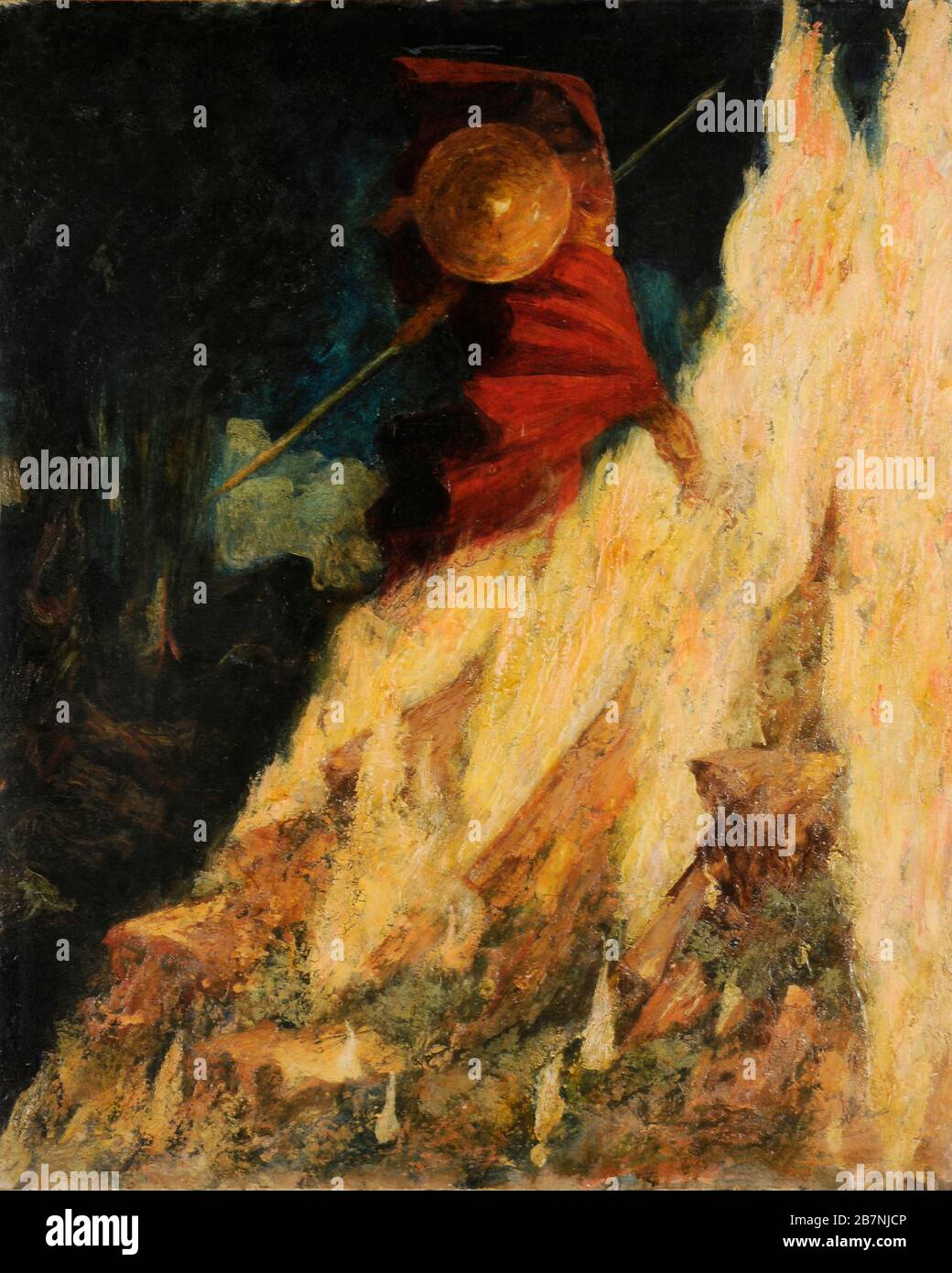 Die Valkyrie. Wotan schlägt den Felsen mit dem Speer, c Im Jahr 1895. Gefunden in der Sammlung des Palazzo Fortuny, Musei Civici di Venezia. Stockfoto