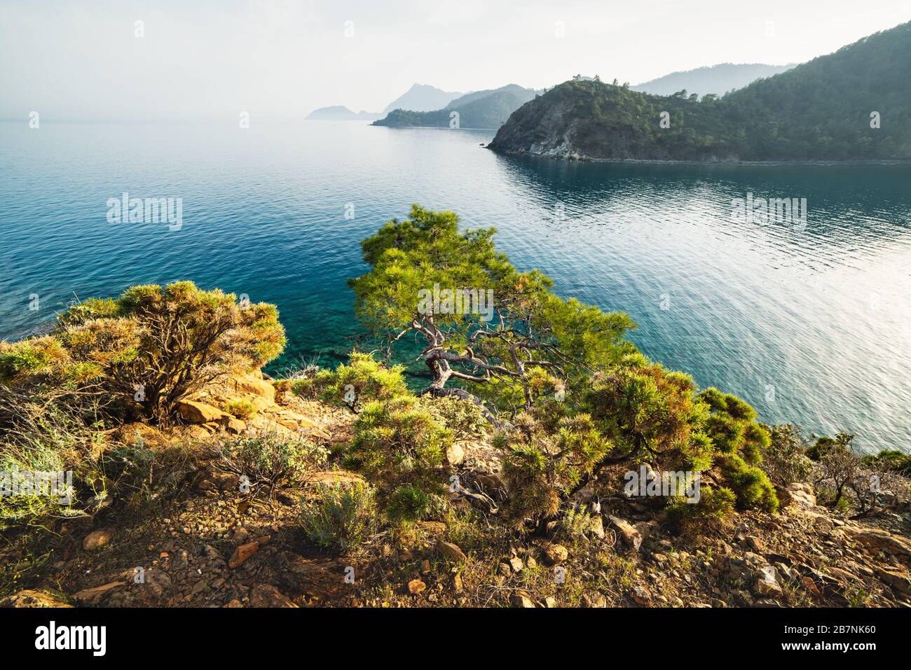 Erstaunlich mediterranen Seenlandschaft in der Türkei. Landschaftsfotografie Stockfoto