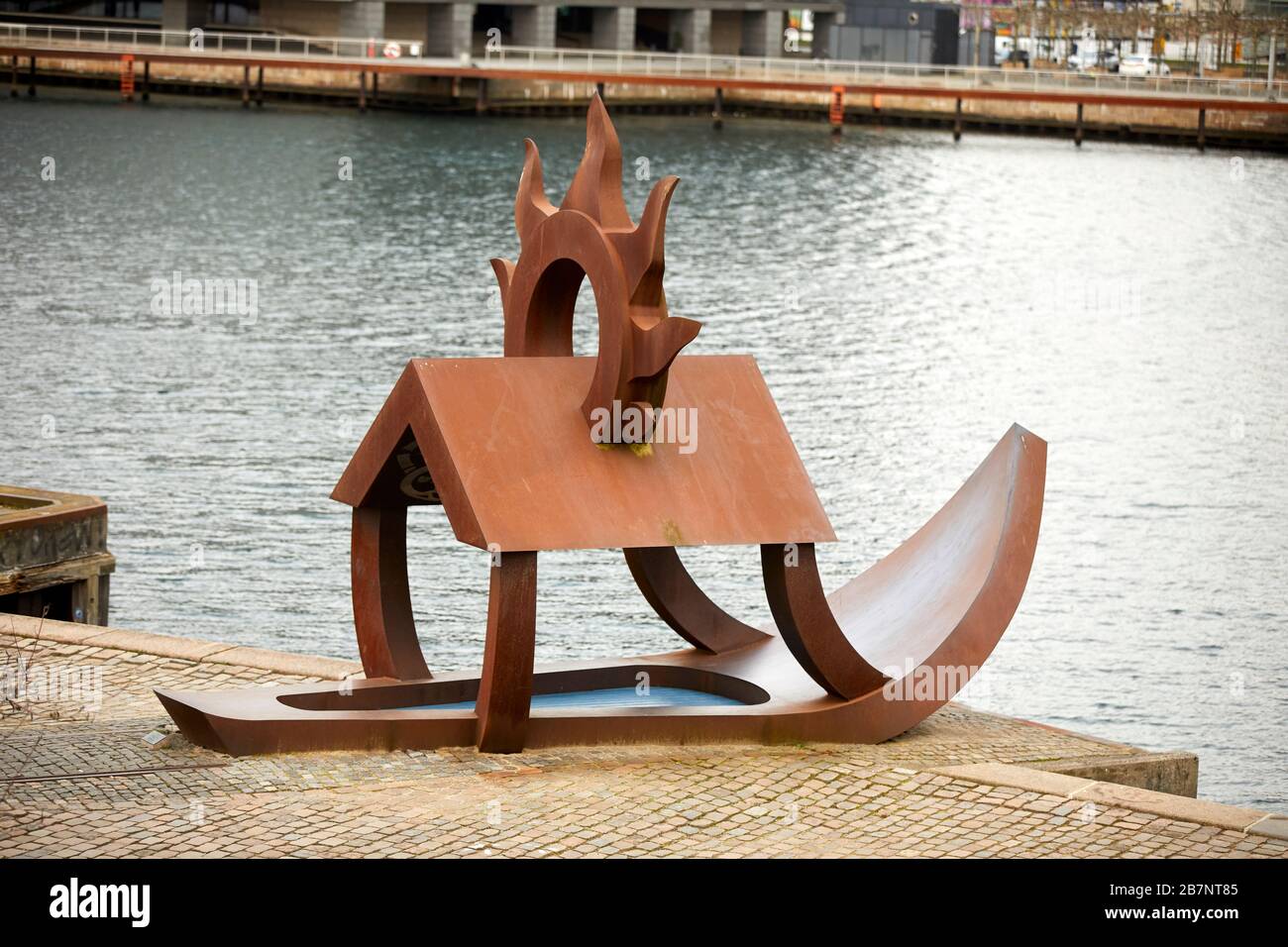Kopenhagen, Dänemarks Hauptstadt, DIE ARCHE Arken von Harvey Martin im Harbour Park Stockfoto