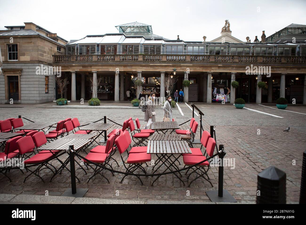 Leerer Covent Garden, London Stockfoto