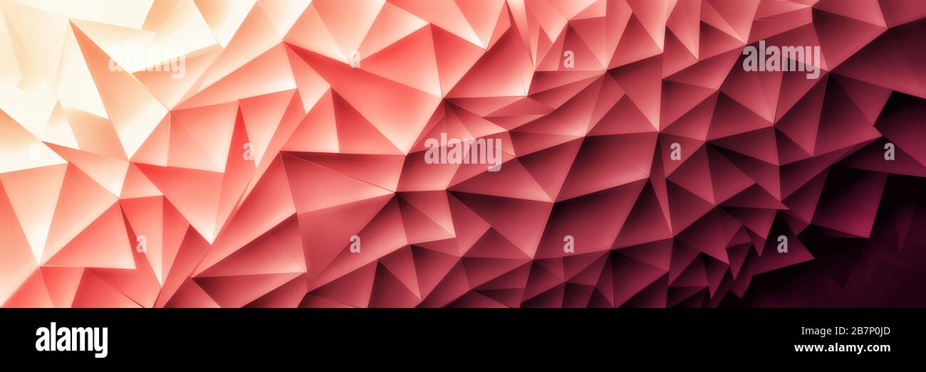 Abbildung 3D-abstrakter, schöner poliger Hintergrund, facettierte Textur, breite polygonale Mosaik-Tapete, kreative Business Design-Vorlagen Stockfoto
