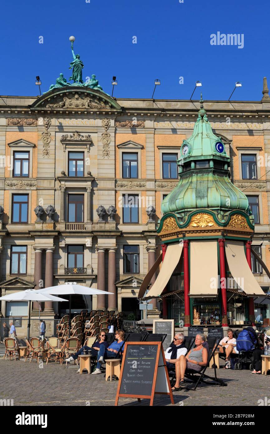 Kaffeehut auf Kongens Nytorv, Kopenhagen, Neuseeland, Dänemark, Europa Stockfoto
