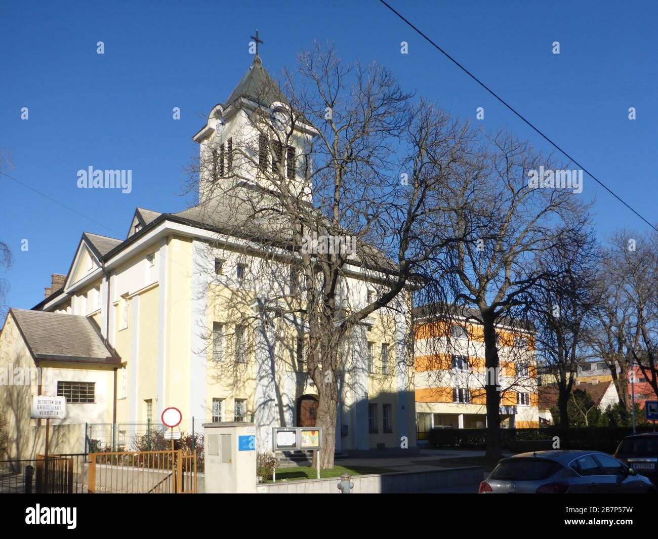 Wien, Wien: kirche Herz Jesu im Bezirk Stadlau, im 22. Donaustadt, Wien, Österreich Stockfoto