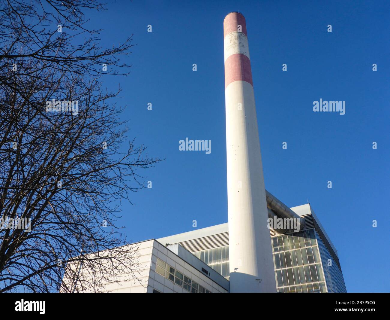 Wien, Wien: Fernheizwerk Kagran (Fernwärmewerk), im 22. Donaustadt, Wien, Österreich Stockfoto