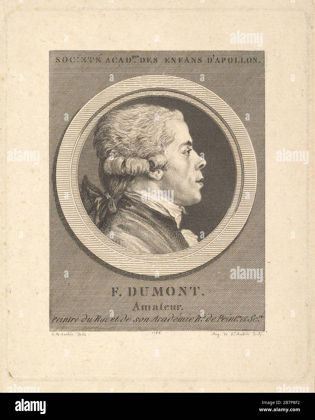 Porträt von Fran&#xe7;OIS Dumont, 1789. Charles Nicolas Cochin II Stockfoto