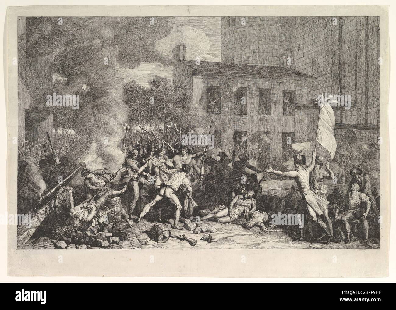 Die Erstürmung der Bastille am 14. Juli 1789 (Pry de la Bastille le 14 juillet 1789), ca. Im Jahre 171. Stockfoto