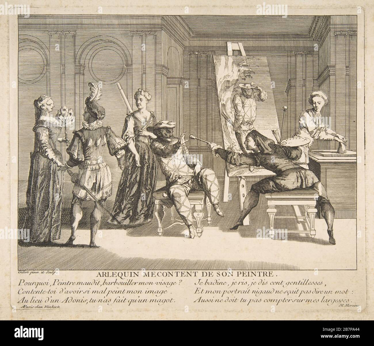 Arlequin Mecontent de Son Peintre.n.d. Stockfoto