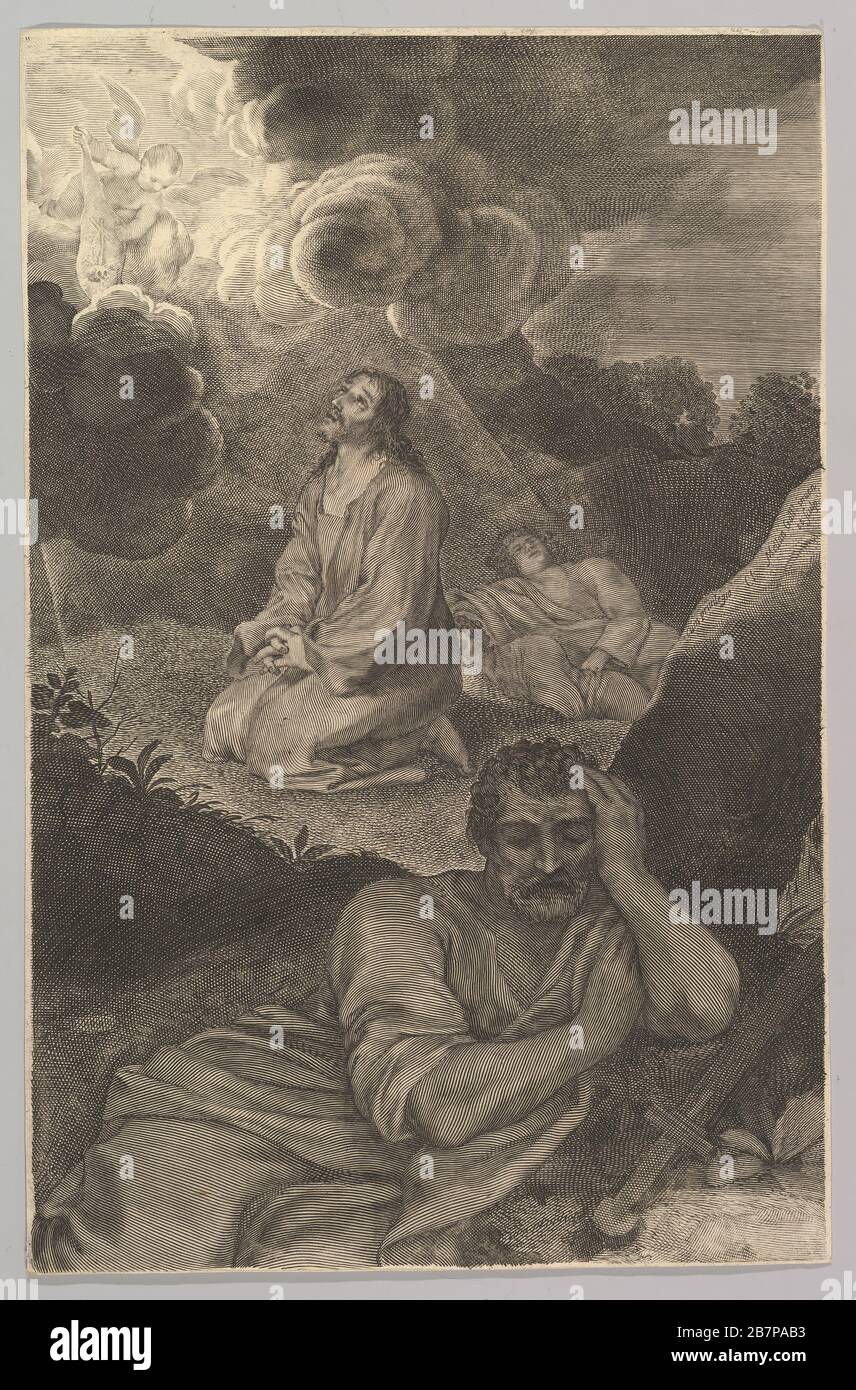 Christus im Garten von Oliven, 17. Jahrhundert. Stockfoto
