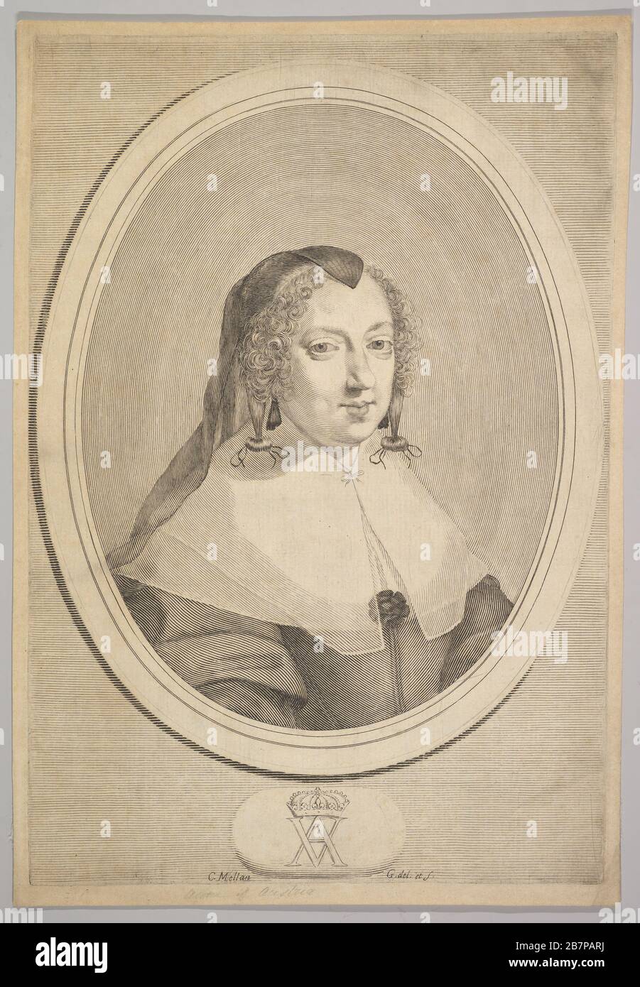 Anne von Österreich, ca. 1645. Stockfoto