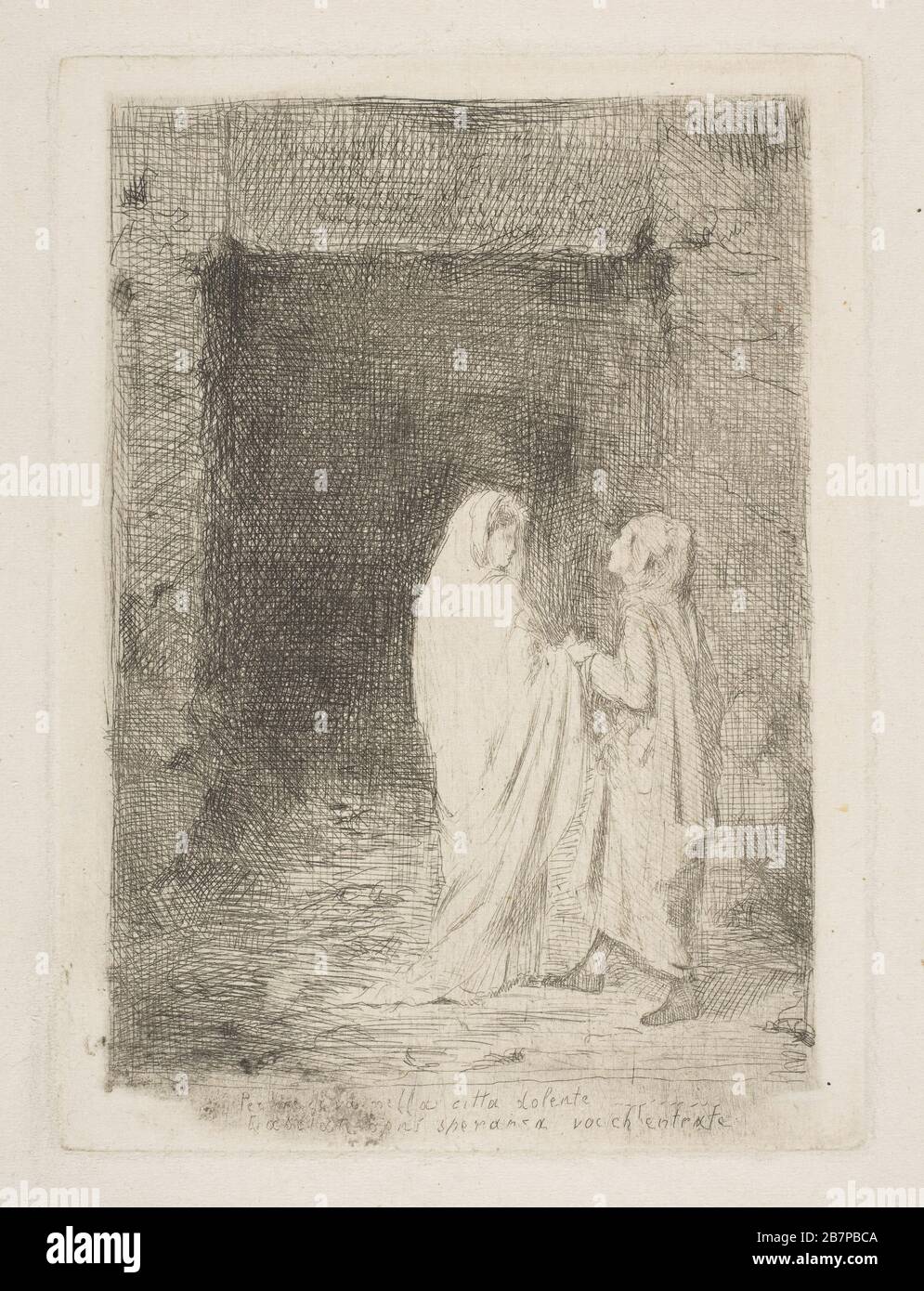 Dante und Virgil, 1857. Stockfoto