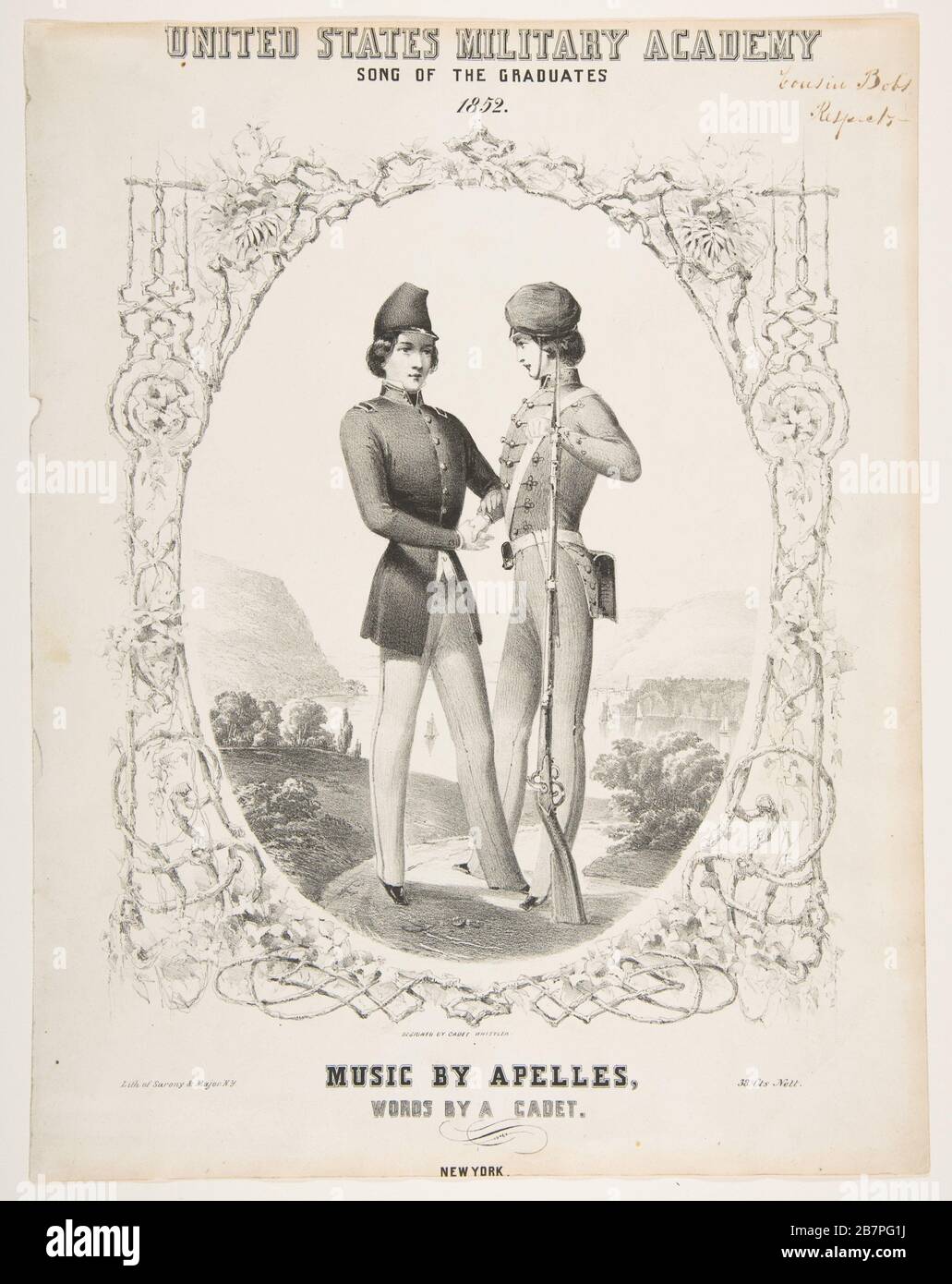 United States Military Academy: Song of the Graduates, 1852. Stockfoto