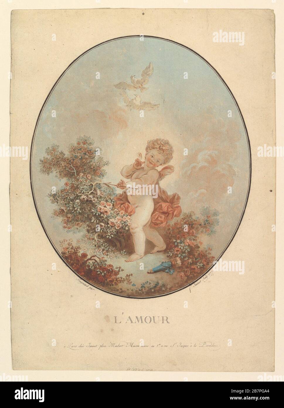 L'Amour.n.d. Nach Jean Honore Fragonard Stockfoto