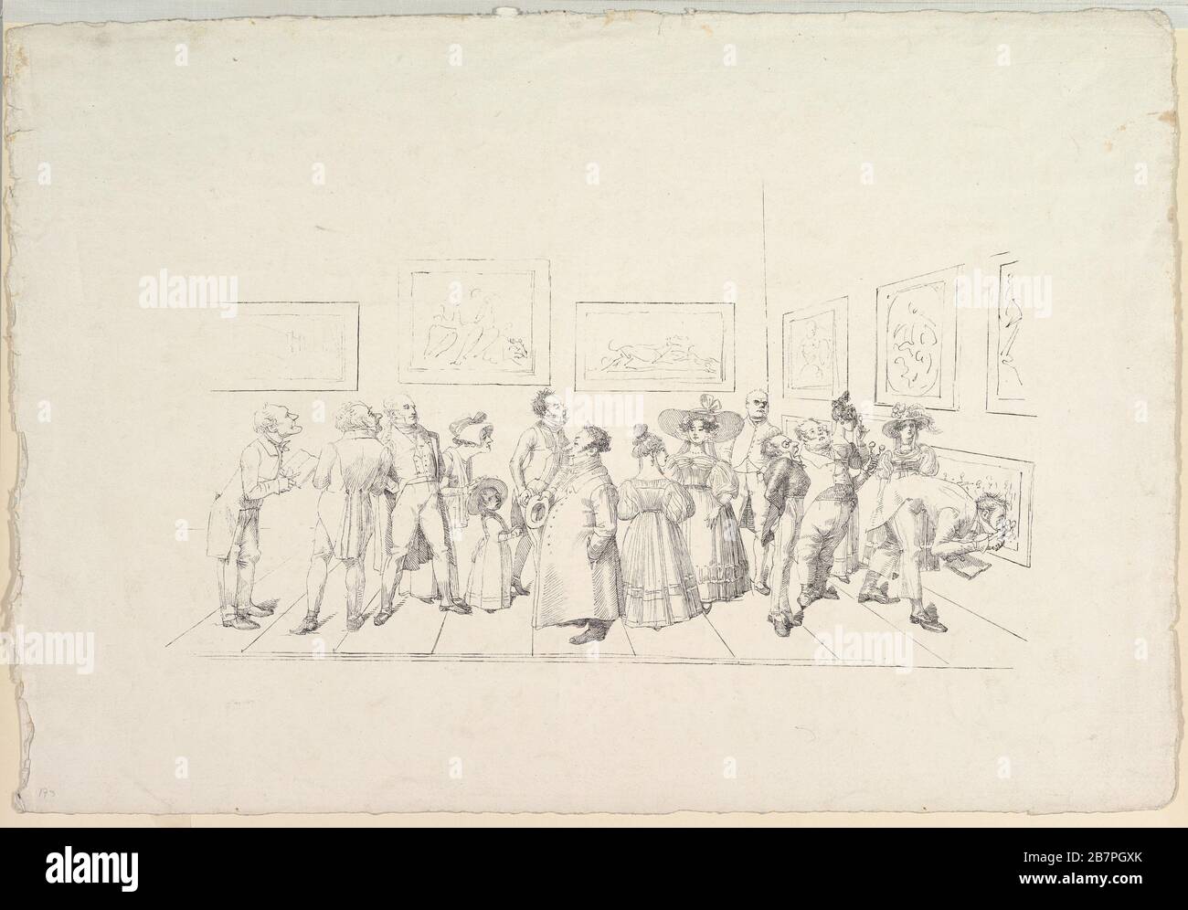 The Public at an Exhibition, 1831. Stockfoto