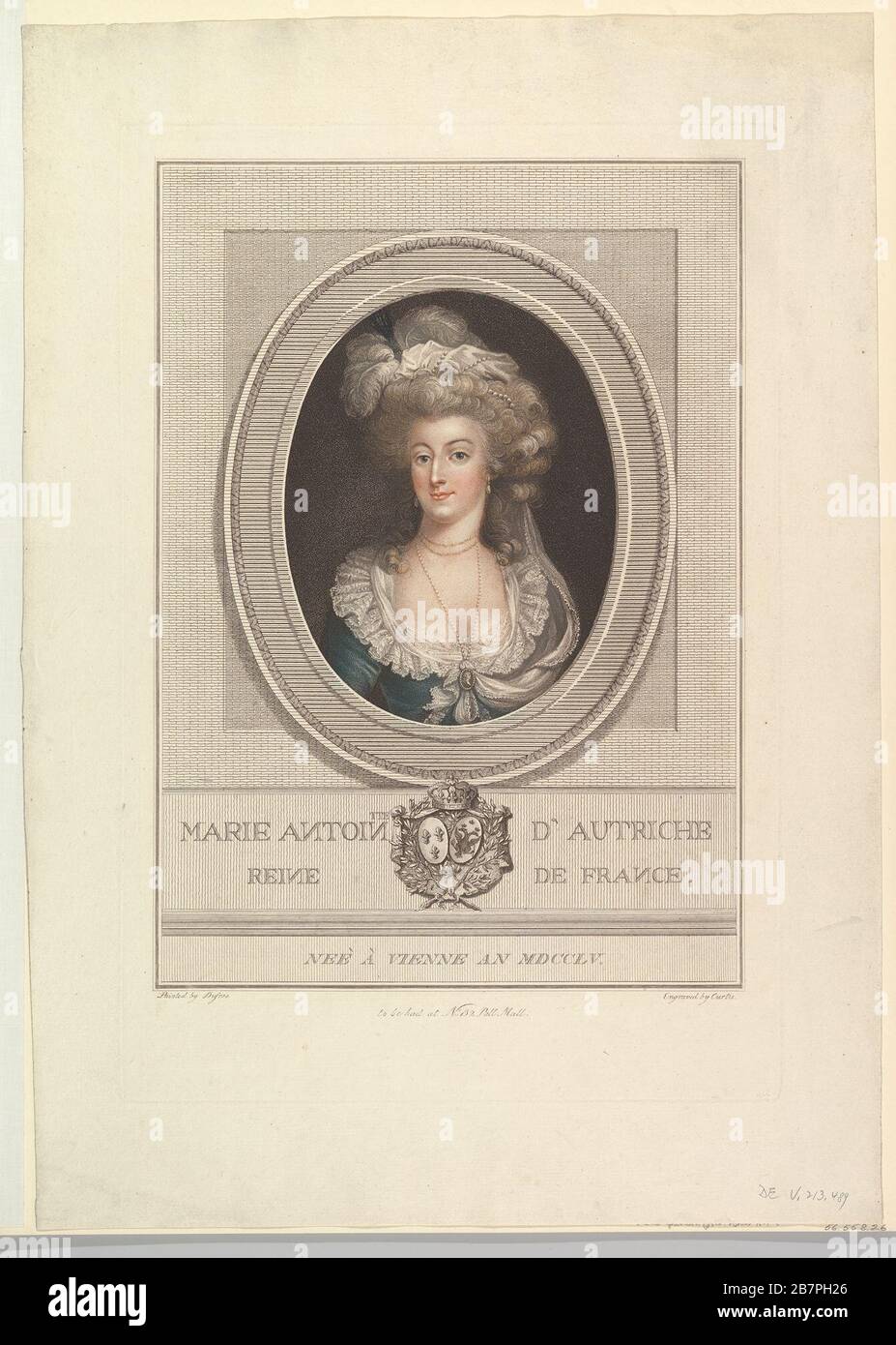 Porträt von Marie Anteinette, 1786-1800. Stockfoto