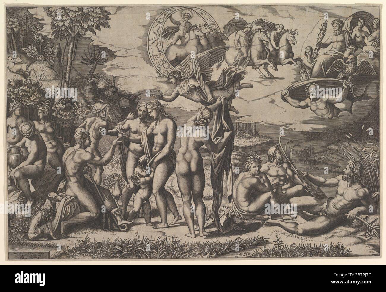 Das Urteil von Paris, 1515-27. Stockfoto
