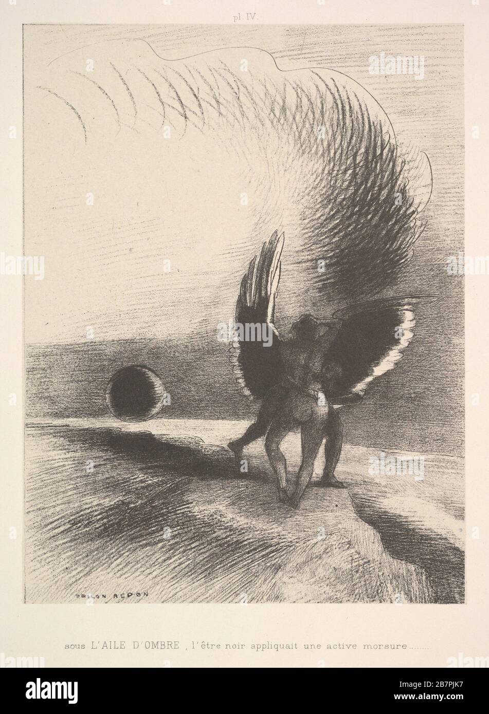 Im Schatten des Flügels, das schwarze Geschöpf Bit, im Jahre 1891. Stockfoto