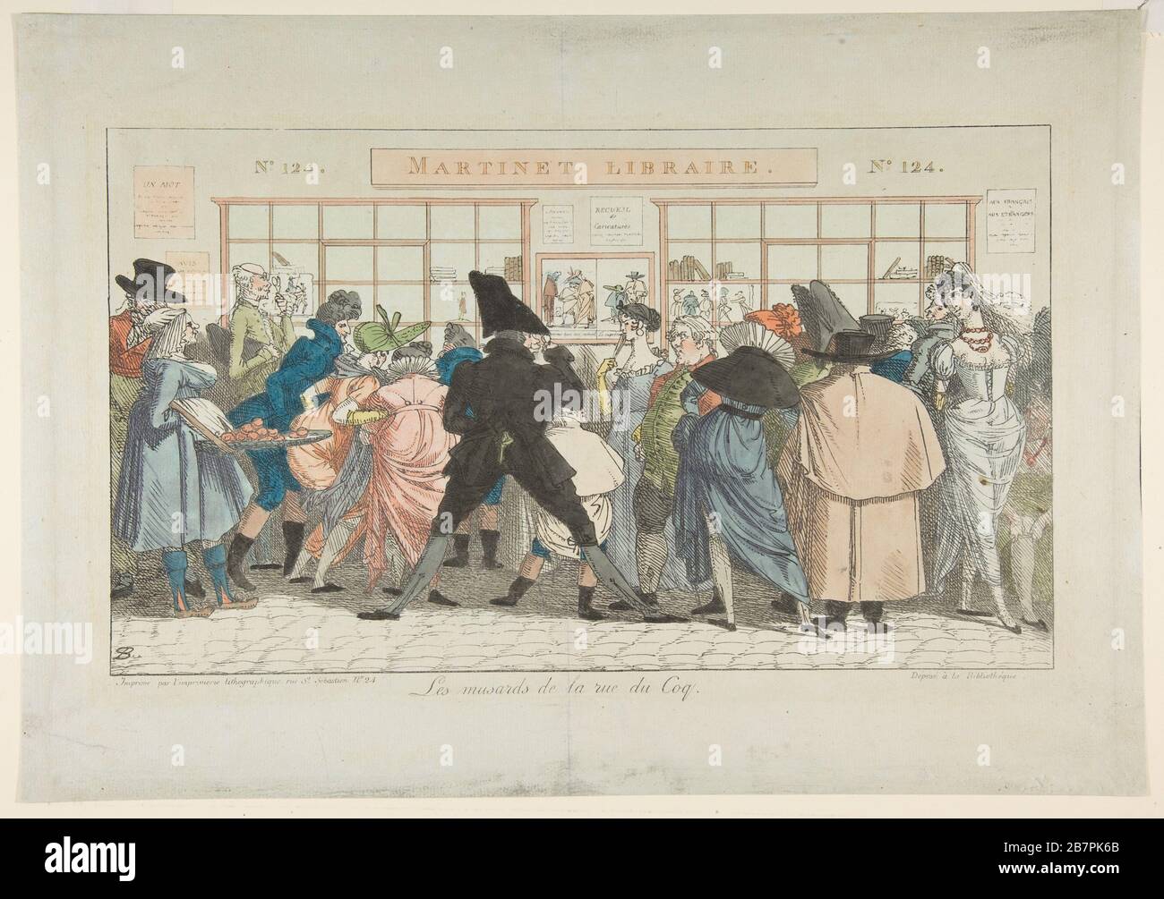 Les Musards de la Rue du Coq (Dawdlers der Rue du Coq), 1805. Zuvor Jean-Baptiste-Fran&#xe7;OIS Bosio zugeschrieben Stockfoto