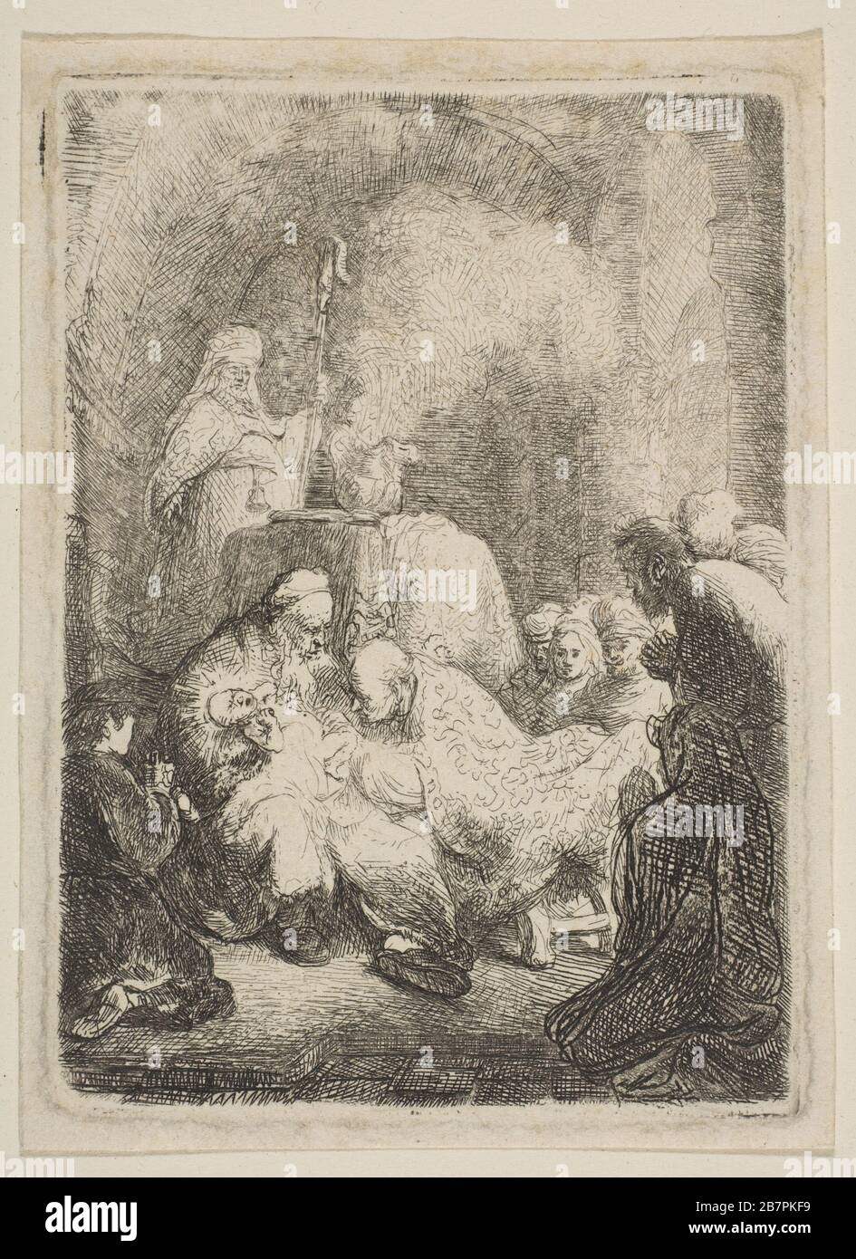 Die Beschneidung: Kleine Platte, ca. 1630. Stockfoto