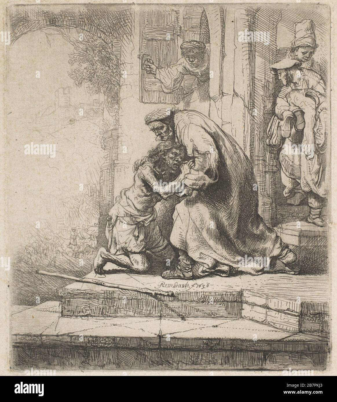 Die Rückkehr des verlorenen Sohnes, 1636. Stockfoto