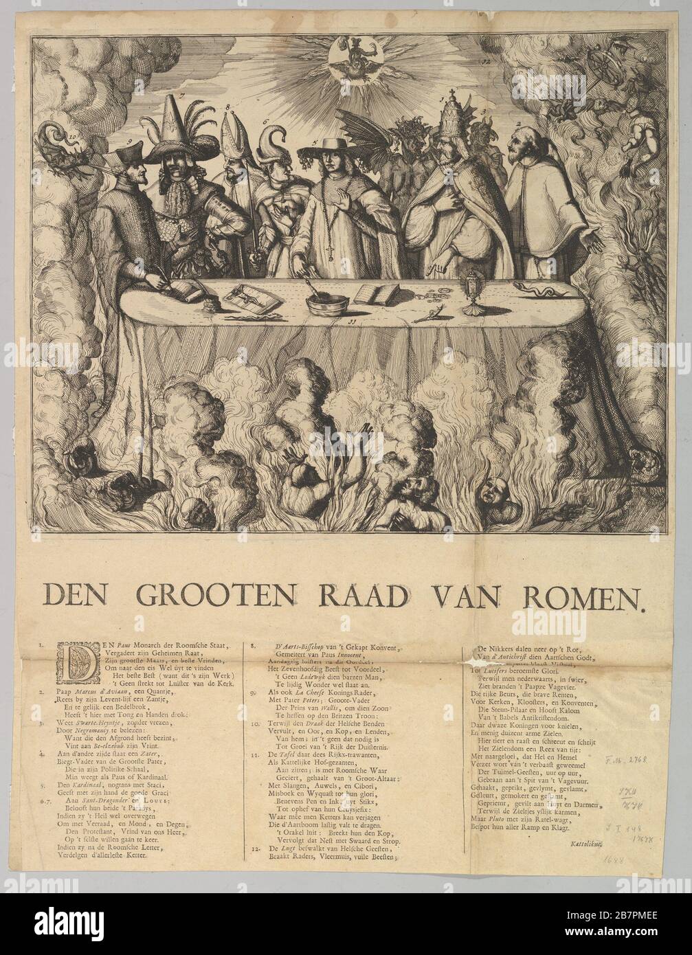 Den Grooten Raad van Romen, 1665-1708. (Der große Rat von Rom). Stockfoto